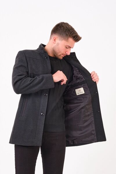 RUVEN TEKSTİL Στενή εφαρμογή, ψηλός γιακάς, μακρύ μπλουζάκι KabaN_ 330