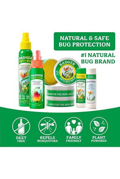 Badger Bug Spray, Family Friendly All Natural Mosquito Repellent w/Organic Essential Oils, Great Smelling Citronella Spray