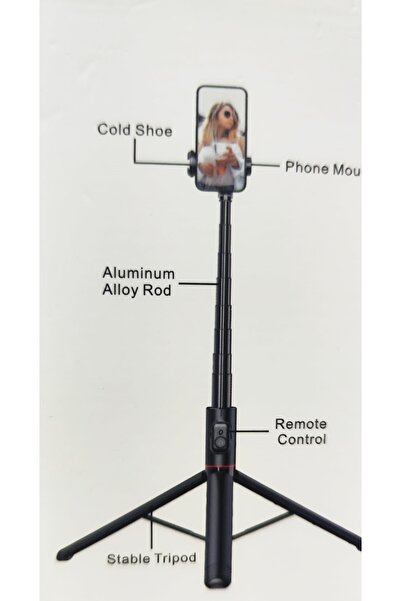HEPU SF-13 1.84 Metre Uzayan Tripod Selfie Çubuğu Bluetooth Kumandalı