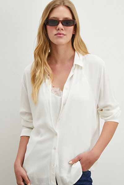 Never more Athlete detailed shirt white