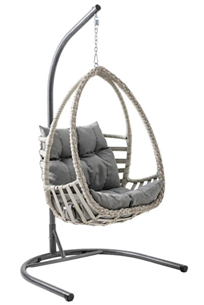 Lamba Malta Tekli Şık Tasarım Modern Rattan Salıncak – Dayanıklı ve Rahat