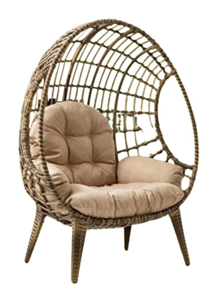 Lamba Gümbet Sabit Tekli Şık Tasarım Modern Rattan Salıncak – Dayanıklı ve Rahat