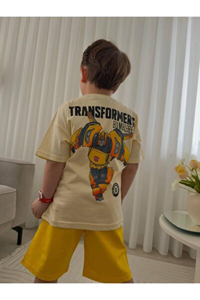 cgboutiquestylekids تي شيرت وشورت للأولاد مطبوع عليه Cg Kids Transformers Bum...