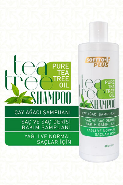 Softto Plus Çay Ağacı Özlü Şampuan 400 ml Yağlı Saçlar İçin Sebum Dengeleyici...