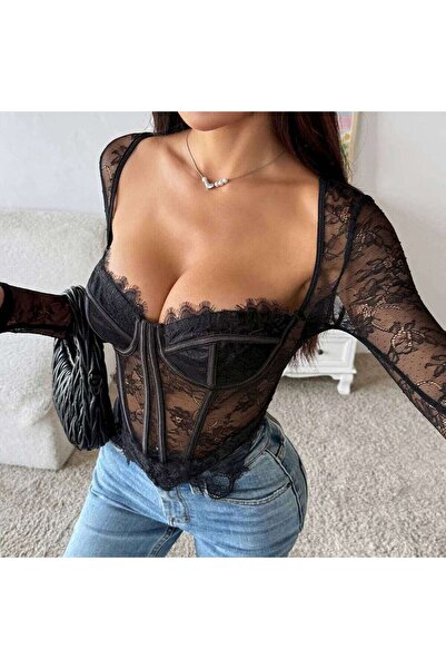 Demhana Boutique Top din dantela