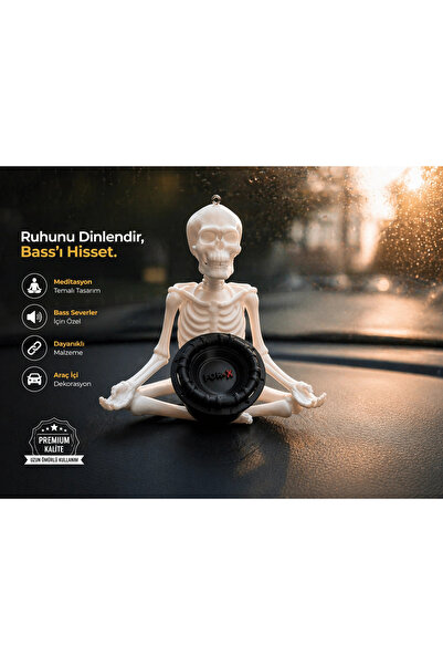 YSN SOUNDS Bass İle Meditasyon Yapan İskelet Araba Süsü - Meditasyon Yapan İs...