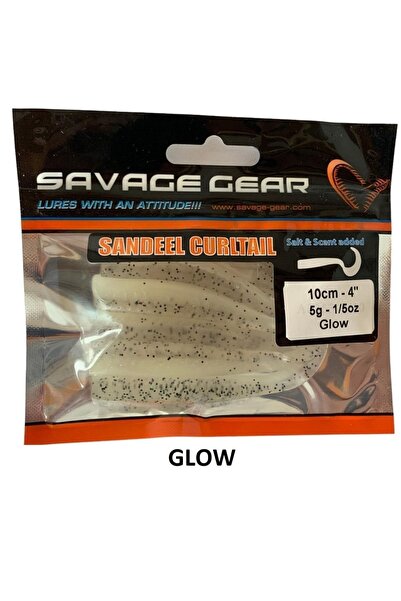 Savage Gear Lb Sandeel Curltail 10cm 5gr 5 Adet Silikon Yem Iğnesiz