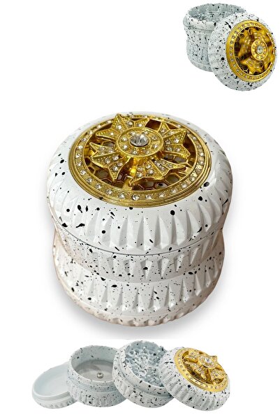 Kalitomi 63mm Dönen Fidget Mıknatısklı Grinder Pürüzsüz Materyal Beyaz Kahve ...