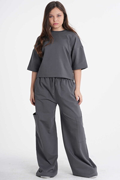 HayKids Κοριτσίστικο Σετ Oversize με Λεπτομέρεια Τσέπης Cargo