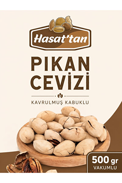HASATTAN CEVİZ PİKAN KABUKLU KAVRULMUŞ (PEKAN) 500gr vakumlu (vanilya ve Tuzlu )