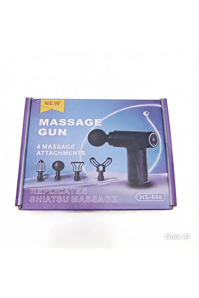 ALAAMER جهاز تدليك العضلات الاحترافي (Massage Guun) مع 4 رؤوس تدليك متنوعة