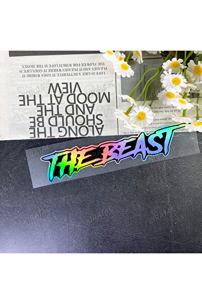 Choice ملصقات خوذة الدراجات النارية THEBE-Laser-1PC THE BEAST مقاس 18×3.55 سم...
