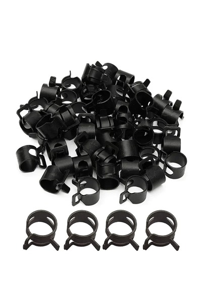 choice2 20mm 10Pcs Black 65MN Manganese Steel Pinch Spring Hose Clamp 6mm-22m...