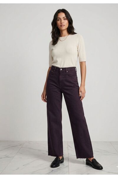 HACKER DENIM Kadın sraıght kot pantolon kahve 703