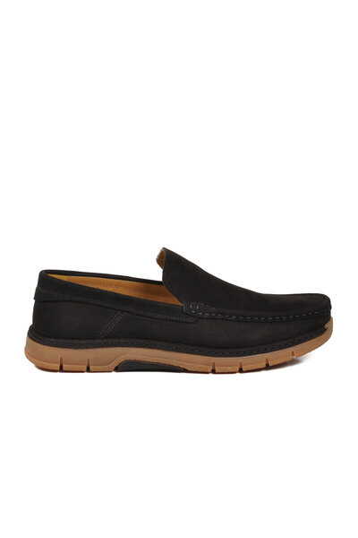 AYK'S حذاء كاجوال رجالي من الجلد الطبيعي باللون الأسود من Nubuck بنعل Comfort...