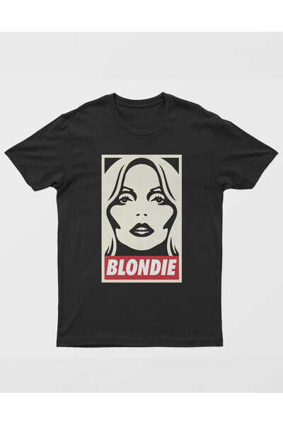 buzagi tasarım ürünleri Blondie Regular Fit Black Unisex T-Shirt