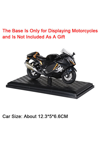 Choice6 M18-5B Black 1:18 HAYABUSA GSX1000R R1 Motorcycle Toy Alloy Body Tire...