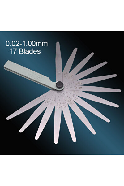 Choice 17 Blades Feeler Gauge Metric Gap Filler 0.02-1.00mm Gage Measurment T...