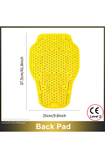 Choice One Size Back Pad WOSAWE CE Level 1/2 Motorcycle Body Protection Pad U...
