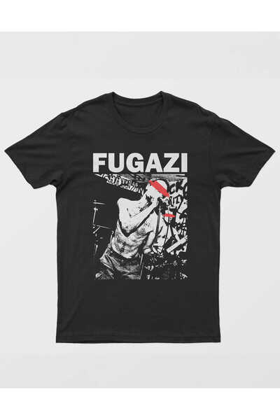 buzagi tasarım ürünleri Fugazi Regular Fit Black Unisex T-Shirt