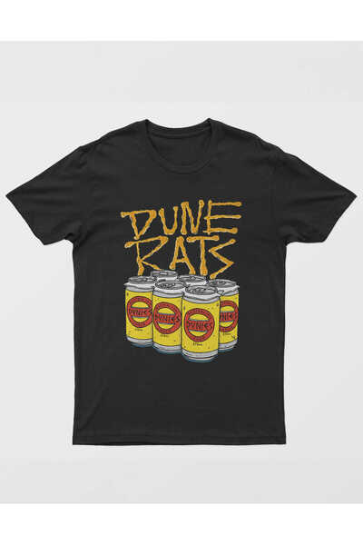 buzagi tasarım ürünleri Dune Rats Regular Fit Black Unisex T-Shirt