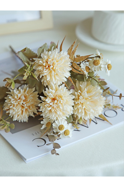 Choice 1PC Beige Silk Chrysanthemum Artificial Flowers Wedding Home Valentine...