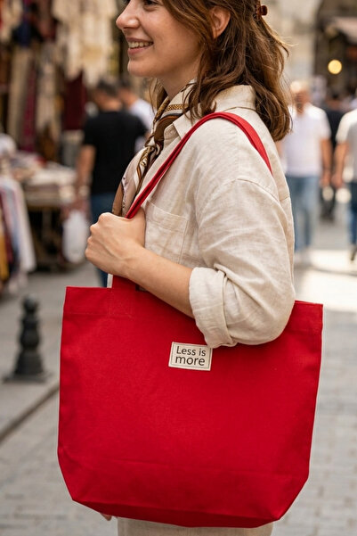 Baran Işık Handmade Cloth Bag Canvas Tote Bag Women's Daily Stylish Use