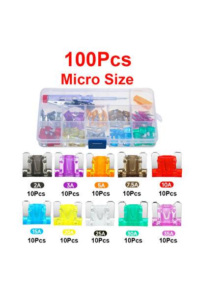 Choice1 100Pcs Micro 100/200Pcs Car Blade Fuse Assortment Kit Auto Truck Auto...