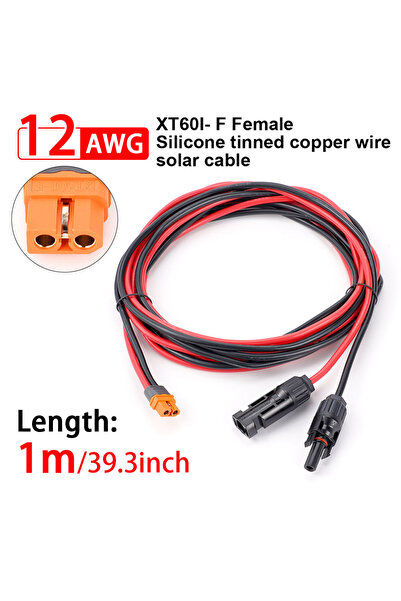 choice2 1M 1M/2M/3M XT60I- F Female Plug Adapter To Solar Connector Extension...