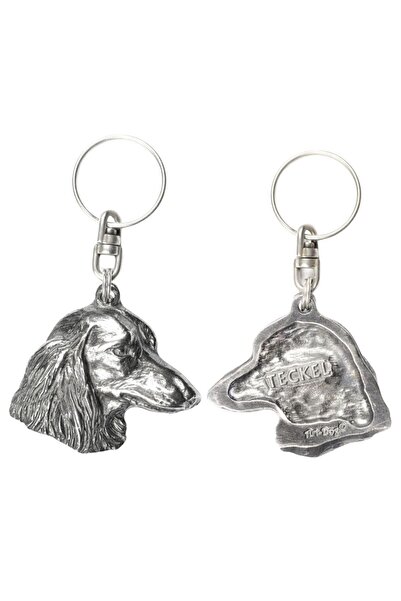 Art - Dog Dachshund - Silver-plated dog pendant, handbag decoration, backpack...