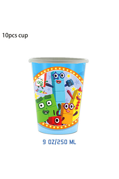 Choice20 10pcs cup Number Building Blocks Birthday Party Decorations Cup Plat...