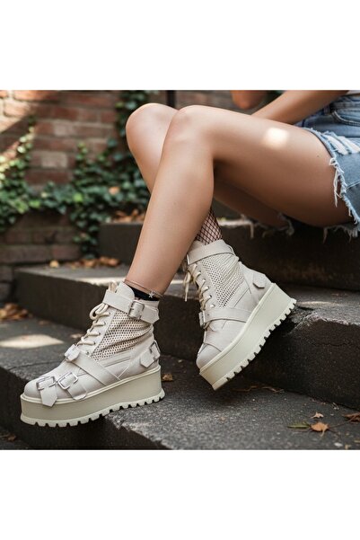 Tress Fashion Καλοκαιρινές Μπότες / Σάγκα Σάμερ Μπεζ PN