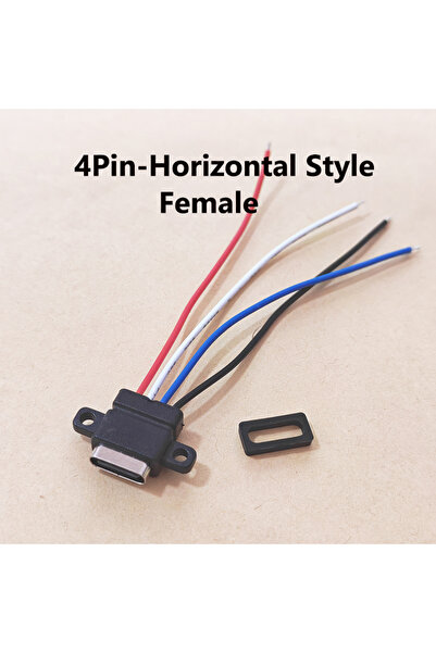 Choice 5PCS 4Pin-Horizontal 1/2/5PCS Type-C Male 2Pin Wired Connector Power B...