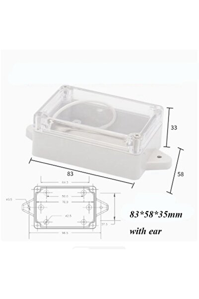 choice2 83-58-35mm with ear New Waterproof Outdoor Junction Box Transparent 1...