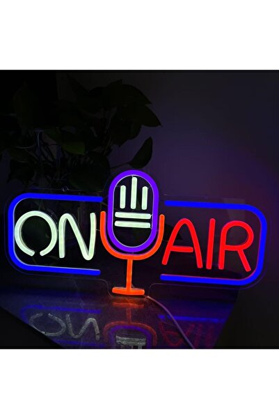 Slasa ON AIR LED Neon Sign 18x39 cm Multicolor Light 6mm Acrylic Base Studio ...