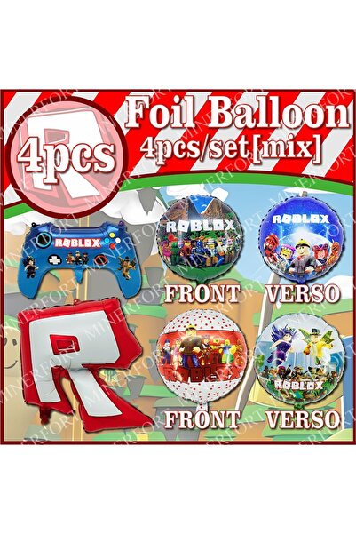Choice Foil Balloon A 4pcs Hot Robloxed Aluminum Foil Balloon Combination The...