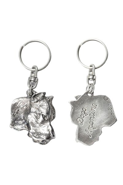 Art - Dog Dogo Argentino - Pandantiv câine placat cu argint, decorațiune pent...