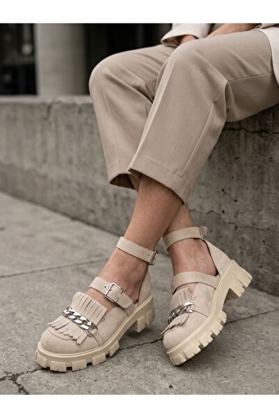 Tress Fashion Γυναικεία μπεζ καθημερινά παπούτσια Νέα Αγιάσα - PN