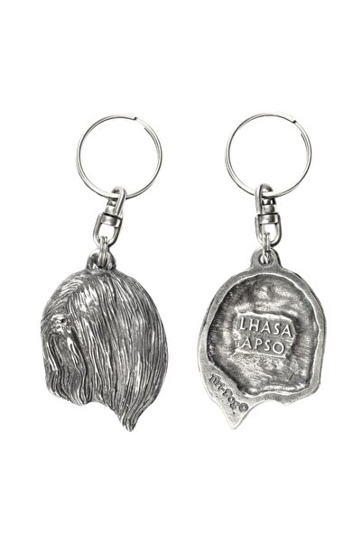 Art - Dog Lhasa Apso - Silver-plated dog pendant, handbag decoration, backpac...