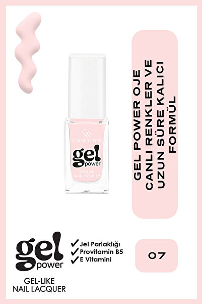 Golden Rose Gel Power Gel-Like Nail Lacquer - No: 07 - Jel Parlaklığında Oje
