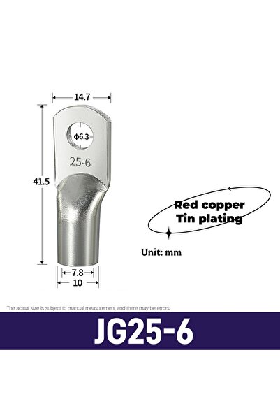 Choice30 9pcs JG25-6 9PCS Jg Crimp Terminal Copper Terminal for Ships Marine ...