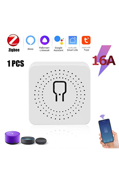 Choice1 مفتاح إضاءة ذكي صغير ZIGBEE 16A يعمل بتقنية WIFI/ZigBee مع تحكم ثنائي...