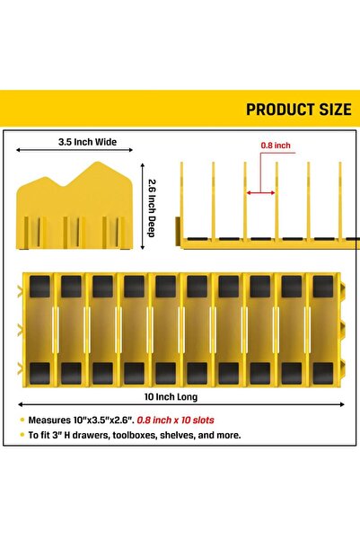 Choice Yellow Sturdy Pliers Tool Organizer Storage Rack - Space-Saving Plier ...