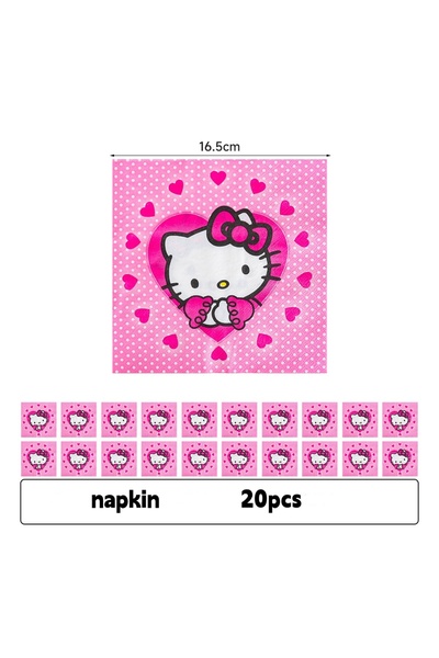 Choice11 MINISO 20pcs style 2 Hello Kitty Napkins Birthday party Decoration G...