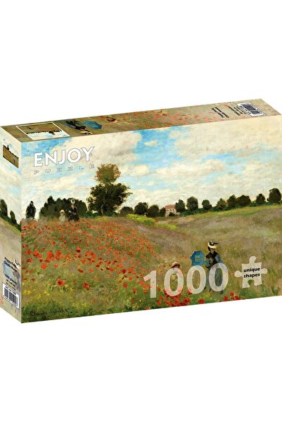 Enjoy Puzzle Puzzle 1000 piese Enjoy - Claude Monet: Poppy Field + folii pent...