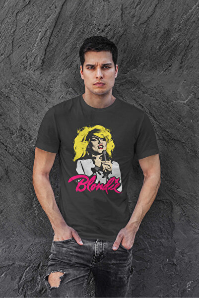 buzagi tasarım ürünleri Blondie Regular Fit Black Unisex T-Shirt