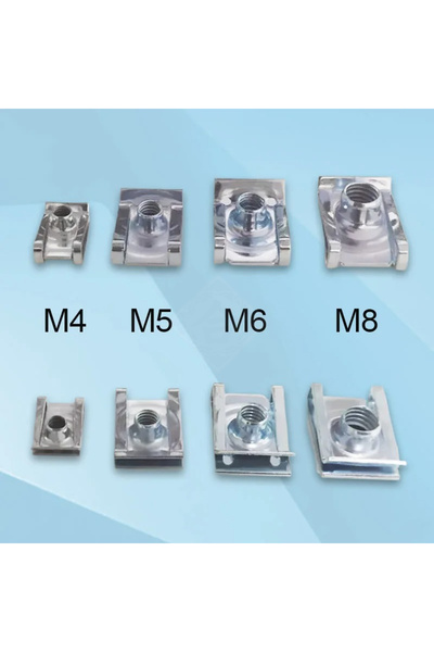 Choice1 مشابك سيارات على شكل حرف U من نوع M4، 10 قطع، بمقاسات M8 M6 M5 M4، وص...