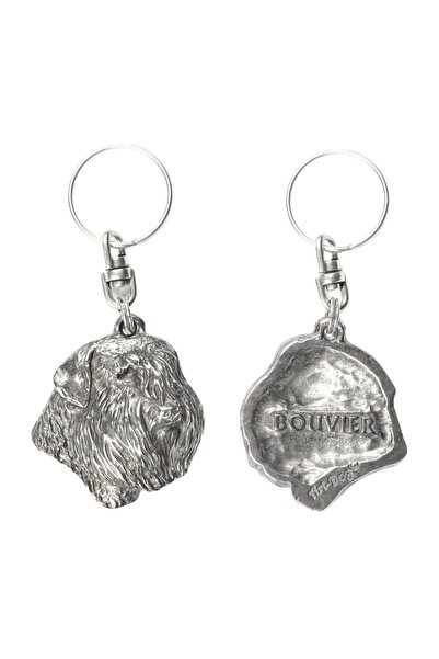 Art - Dog Bouvier des Flandres - Pandantiv câine placat cu argint, decorațiun...