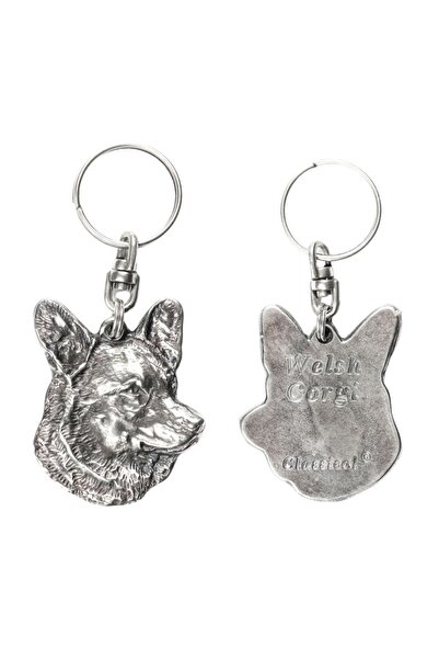 Art - Dog Cardigan Welsh Corgi - Pandantiv câine placat cu argint, decorațiun...