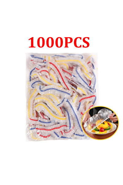 Choice6 1000PCS Colour Disposable Food Cover Elastic Plastic Wrap Food Grade ...